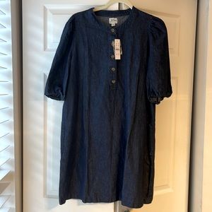 J. crew mini denim dress with side pockets